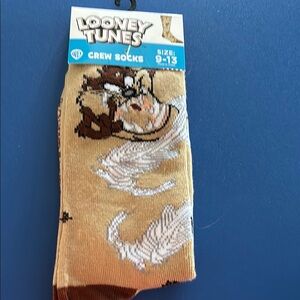 Warner Bros. Looney Tunes Tasmanian devil crew socks 9-13
